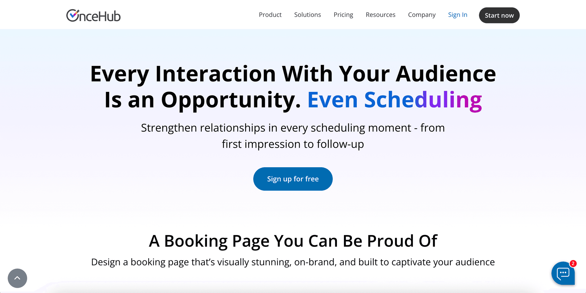 Oncehub Website