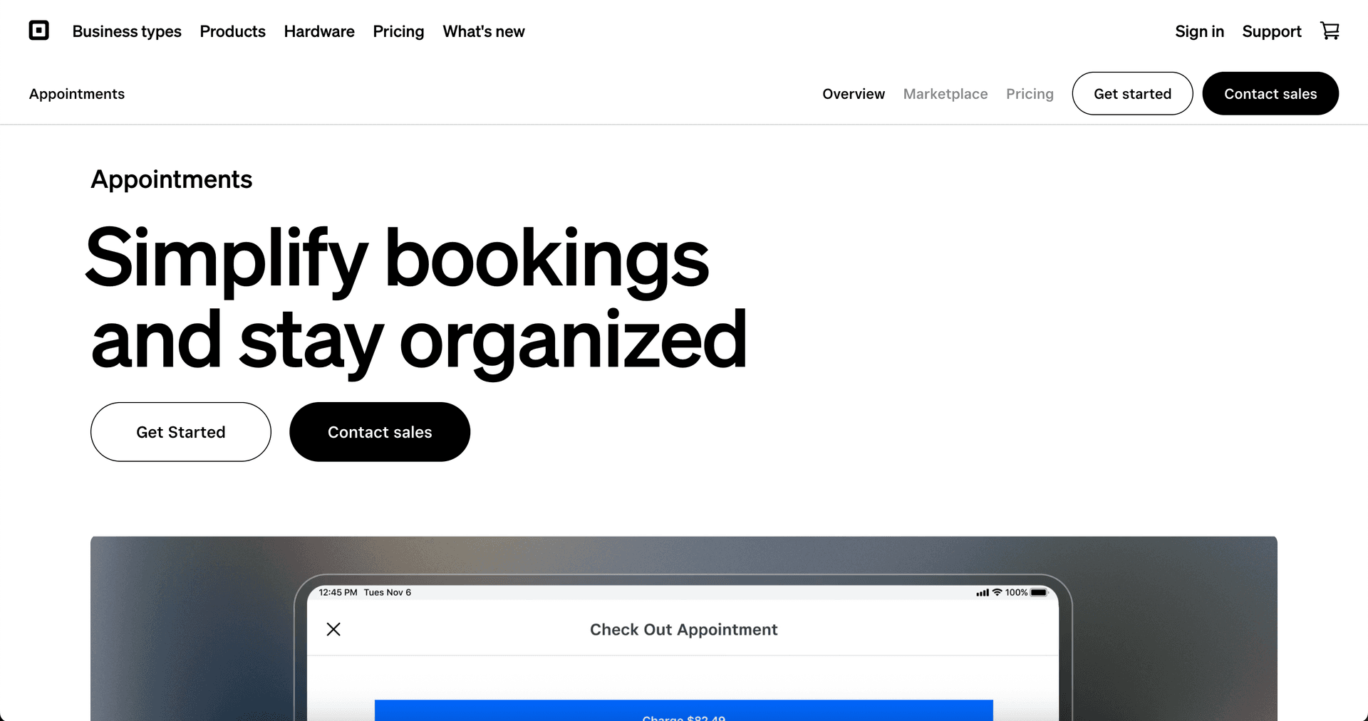 Square Appointments Website