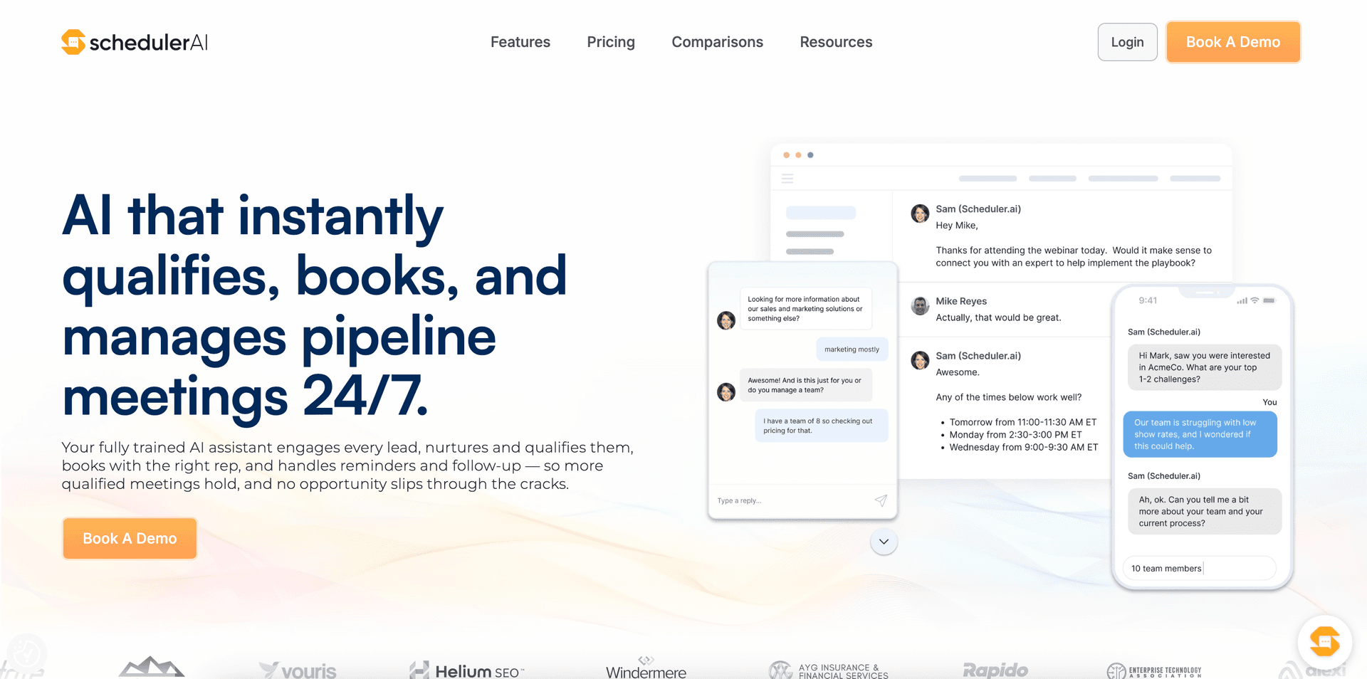 Scheduler AI website